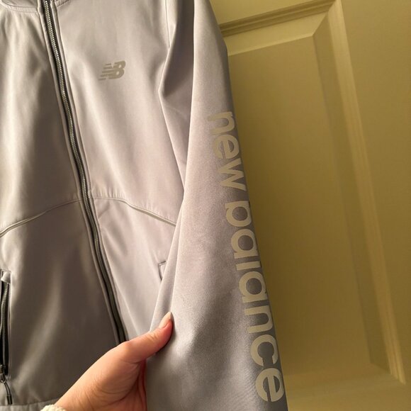 Grey New Balance Zip-Up Fleece-Line Jacket - Picture 5 of 9
